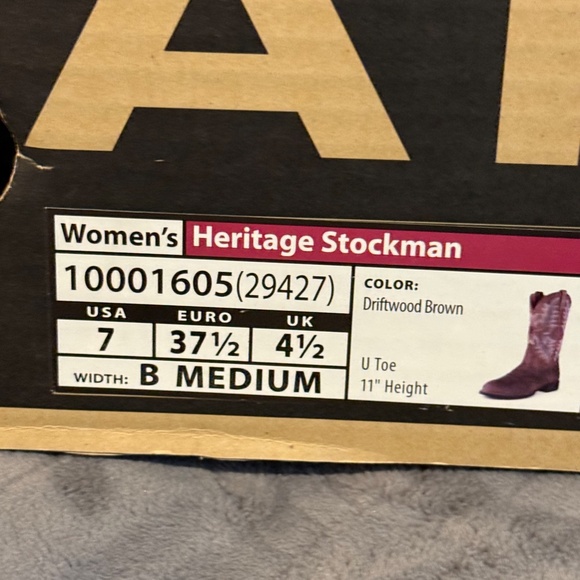 ARIAT WOMENS HERITAGE STOCKMAN BOOTS - Picture 2 of 4